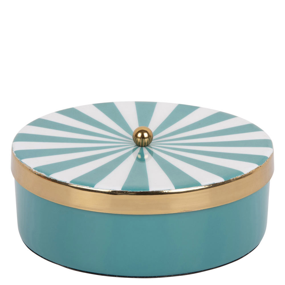 Present Time Storage Box Candy Swirl Round